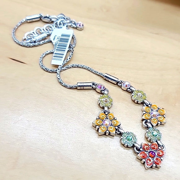 NWTS! Brighton "GARDEN OF EDEN" Enamel & Swarovski Crystal Reversible Necklace🌺 - Picture 6 of 12